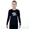 Camisa Manga Longa Juvenil Umbro Basic UV, Preto, 14 Anos