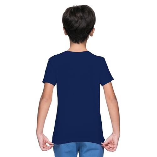 Image of Yazh Texworld Boys Round Neck Blended Cotton T-Shirts | Regular Fit | Half Sleeve | Casual Wear | Trendy | Combo Pack of 5 | Multicolor | Soft, Durable, and Stylish for Everyday use