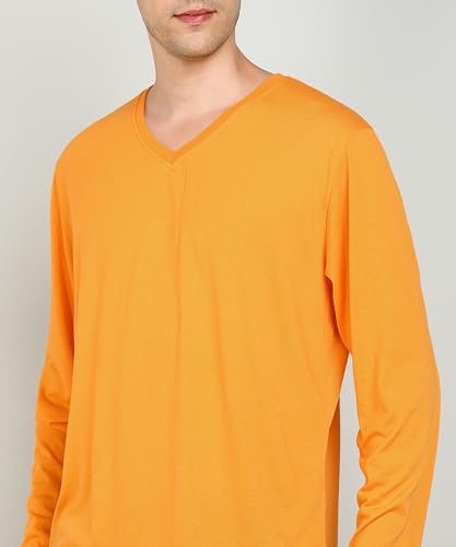 Image of INKKR Men's Solid Plain V-Neck T-Shirt