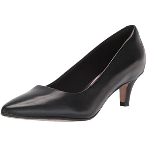 Clarks Damen Linvale Jerica Pumps, schwarzes Leder Cover