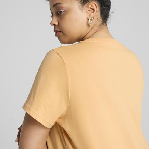 Image of Puma Women Cotton Letter Print Regular Fit Tees