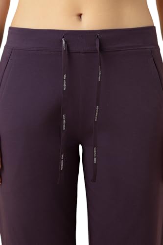 Image of Van Heusen Women's Cotton Lounge Pants | Drawstrings & Side Pockets | Cotton Stretch | Smart Tech Finish| Everyday Pyjamas | At Home Pyjamas | Style 55303
