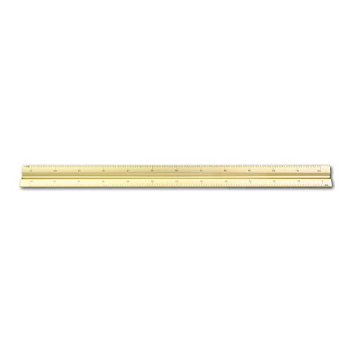 Image of Alumicolor Aluminum Architect Metric Solid Drafting Scale, 30CM, Gold