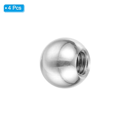 PATIKIL M5x10mm Kugel Muttern Knopf, 4 Pack Innengewinde 304 Edelstahl Rund Blind Loch Schraube Kappe Abdeckung für Beleuchtung Maschinen Heimwerker Dekoration Silber
