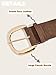Yalice Women’s Wide Leather Belt for Dresses Fashion Thick Waist Belts Chunky Suede Belt with Big Metal Buckle (Brown-Gold Buckle, Fits Waist Size:29''-35'')