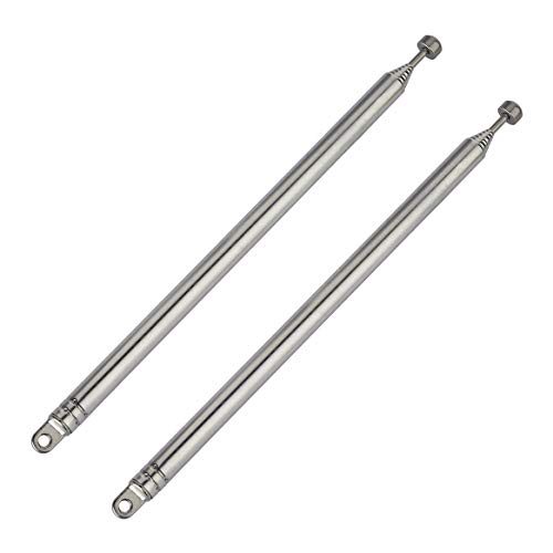 Bingfu 7 Sections Telescopic 74Cm Am Fm Antenna Portable Radio Antenna Replacement (2-Pack) Compatible With Indoor Portable Radio Home Stereo Receiver Av Audio Video Home Theater Receiver Tv Tuner #TOP4