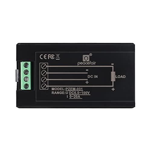 Diitao Dc 6.5-100V 20A Voltage Amperage Power Energy Meter Digital Multimeter Dc Volt Amp Tester Gauge Monitor Blue Backlight Lcd Digital Display #TOP5