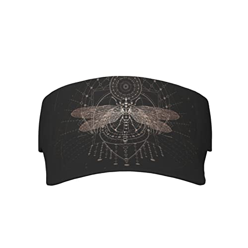 Tarot Dragonfly Sun Visor Hat Womens Mens Outdoor Sport Tennis Golf Visor Adjustable Summer Sun Hats For Women Men #TOP22