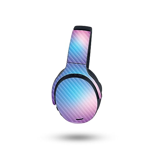 Image of MightySkins Carbon Fiber Skin Compatible with Skullcandy Crusher ANC 2 - Royal Haze | Protective, Durable Textured Carbon Fiber Finish | Easy to Apply