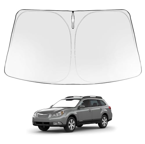 Image of Proadsy 2026 Upgrade Windshield Sun Shade Custom Fit 2010-2014 Outback Foldable Front Sunshade Protector Sun Visor Blocks UV Rays Keep Car Cooler