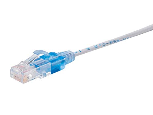 Monoprice Cat6A Ethernet Patch Cable - 10-Pack, Snagless RJ45, 550Mhz, 10G, UTP, Pure Bare Copper Wire, 30AWG, 20 Feet, White - SlimRun Series