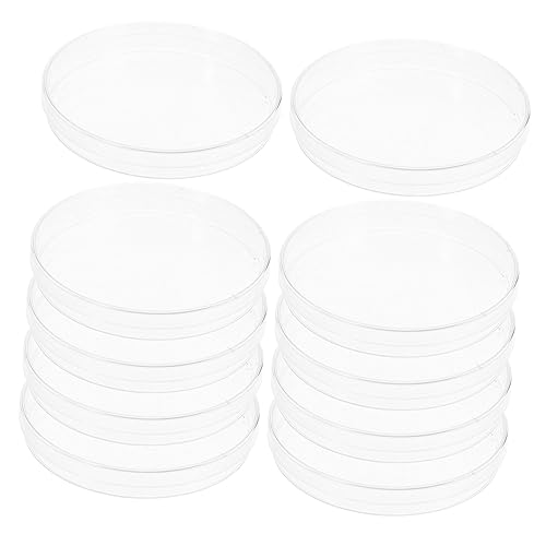 CIYODO 10 Pezzi Di Piastre Di Coltura Trasparente Rotonda Supporto Per Colture Chimiche Da Laboratorio Vassoio Di Coltura Per Campioni Biologici
