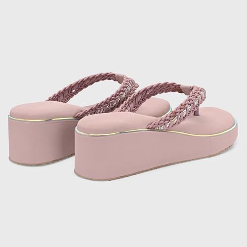 Image of Centrino Women's Classic Wedge Sandals |Elegant Stylish Slip-On Ladies Sandal|Trendy Heels - Perfect for Casual & Party | Lightweight and Durable Comfortable Footwear for Daily and Casual Use (9318)