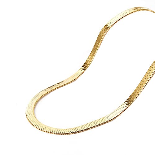Herringbone Chain 316L Stainless Steel 14,16,18,20,22,24,27,30 inches Necklace for Men and Women in Gold, Silver Tone