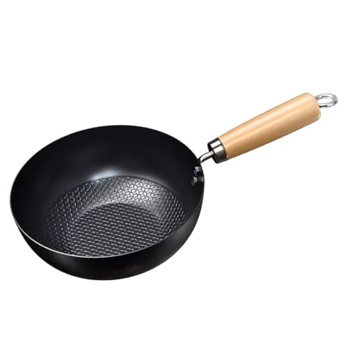 Wok de hierro 20 cm con mango de madera miniatura 1