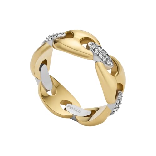 Fossil Heritage Women's Multicolor Stainless Steel Ring, JF049319987