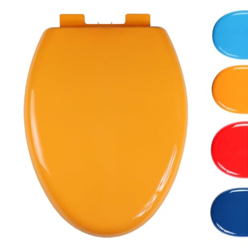 Couvercle de toilette orange en polypropylène avec nettoyage facile en V