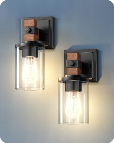 EDISHINE Wall Sconces Set of 2, Farmhouse Vanity Lights Fixtures ...