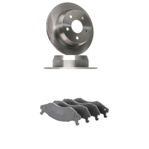 RIDEX Kit de discos de freno y pastillas 3405B2453 Eje delantero sin tornillos macizo