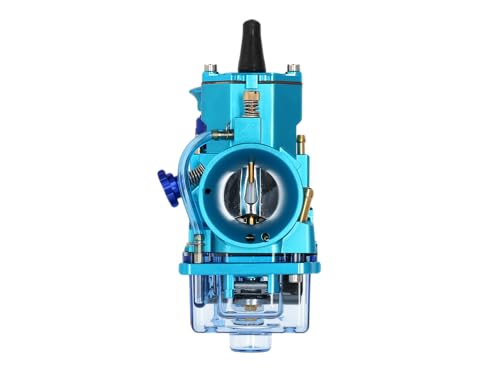 Carburateur PWK 28 à boisseau plat CNC bleu pour moto de cross et scooter
