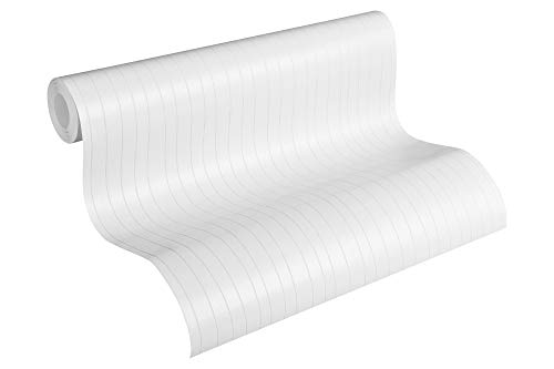 A.S. Création Meisterfleece 32004-1 Paintable Non-Woven Wallpaper 10.05 x 0.53 m White Made in Germany, White