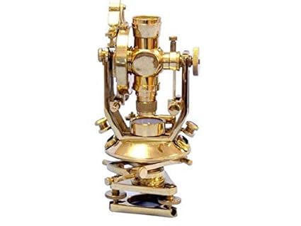 Royal Collection Brass Theodolite 8.5'' Polish Finish Transit Survey Instrument Alidade (Golden)