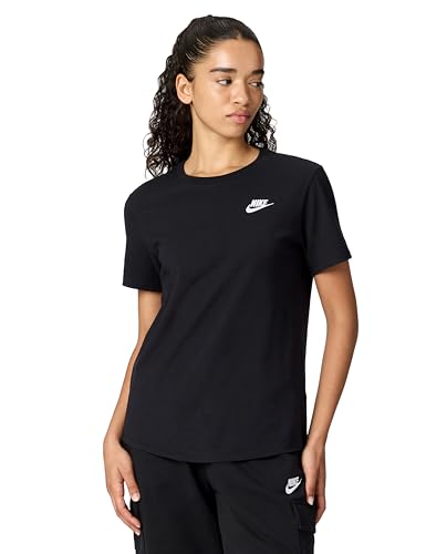 NIKE Women's W NSW TEE Club T-Shirt, Black, L