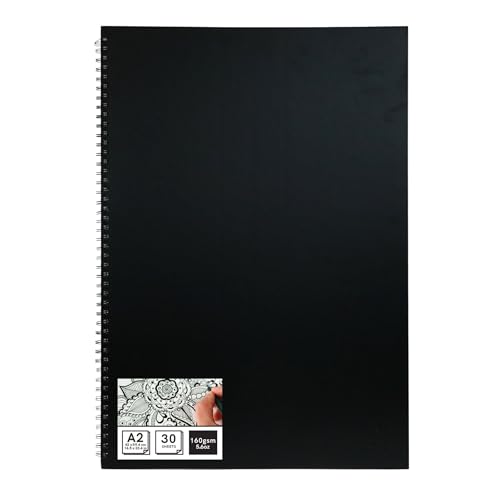 Carnet de croquis A2 pour grand dessin portrait bloc spirale 30 pages 160g esquisse fusain