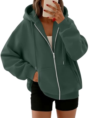 Image of Trendy Queen Womens Oversized Zip Up Hoodies Y2K Fall Sweatshirts 2026