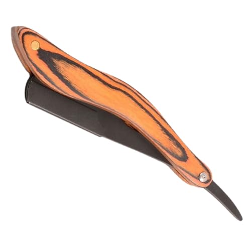 NULYLU Wood Handle Manual Razor for Men Stainless Steel Portable Travel Razor for Shaving Beard Trim
