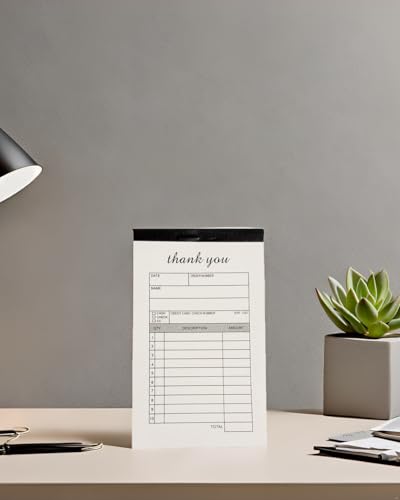 Roll Maven 10 Pack Thank You Receipt Book, 3.4x5.5 Handheld 2-Part Carbonless, White/Yellow Carbon Duplicate Copy Sales Order Form, Invoice Pad, Cute Convenient for Small Business (50 Sets) - Thumbnail 7