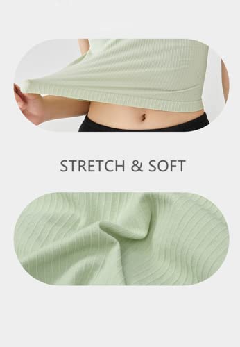 Image of sphinx cat Womens Ribbed Workout Crop Tops with Built in Bra Yoga Racerback Tank Top Slim Fit