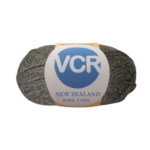 Image of VCR Fog Grey Chunky Wool Yarn, 100 Grams, Hank, 196 Meters, 100% New Zealand Wool Knitting Yarn, Soft Crosia Thread Suitable for Baby Blankets & Booties Pack of 1