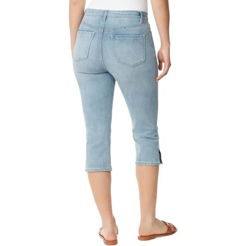 Gloria Vanderbilt Womens Amanda High Rise Light Wash Capri Jeans Blue 42