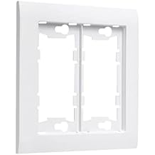 TayMac A2000W Allure Nonmetallic Wallplate Frame with 2-Gang, White