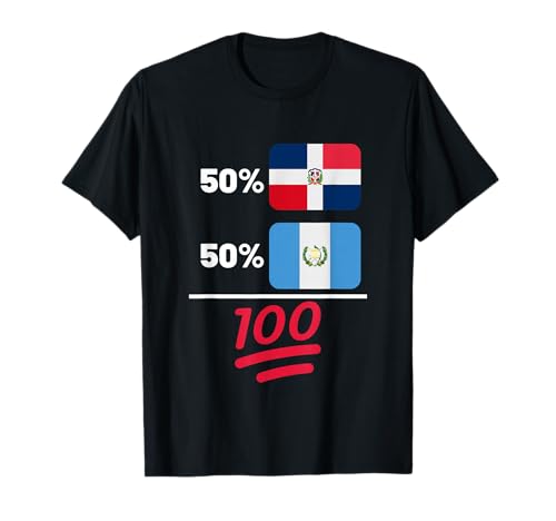 Guatemalan Plus Dominican Mix Flag Heritage T-Shirt