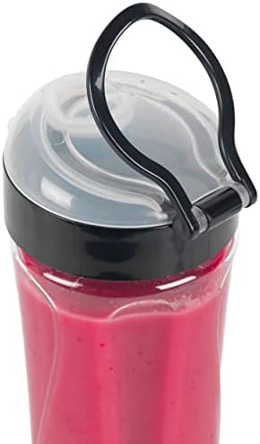 Salter EK2151BLK Go Healthy Blender To Go, Instant Healthy Smoothie & Juice Maker, One Touch On The Go Blender, Stainless Steel Cross Blade, Portable & Sealable 2 x 600ml BPA Free Bottles, 350W
