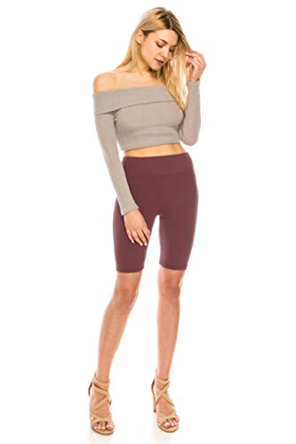 Image of ALWAYS Women's High Waist Bike Shorts - Athletic Workout Tummy Control Stretch Running Yoga Pants