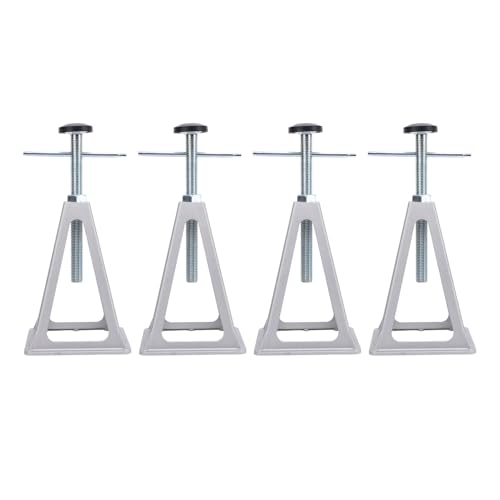 SUNGOOYUE Crics Stabilisateurs de Camping-Car, Vérins à Vis de Nivellement Réglables en Alliage d'aluminium pour Remorques de Voyage, Camping-Cars, capacité de 2,7 T, Réglage de la Hauteur de 28 à