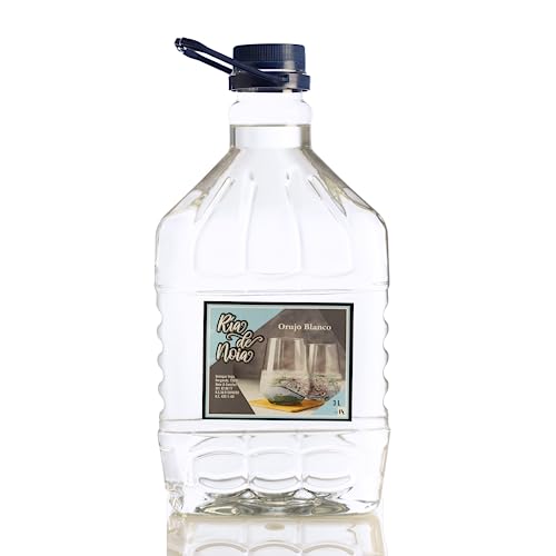 Ría de Noia | Garrafa de orujo blanco | Orujo blanco 3 litros | Orujo blanco gallego 3 litros | Carácter fresco y vibrante | Sabor auténtico en cada sorbo