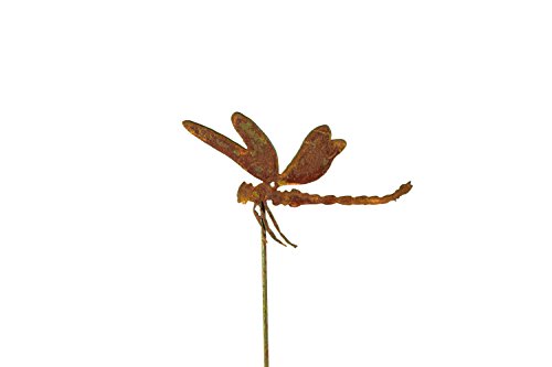 Dragonfly Garden Stake | Steel Construction with Real Rust Finish | Made in USA