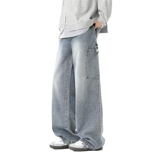 Men's Jeans American Spring Loose Straight Cargo Long Pants