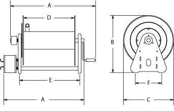 Reelcraft EA33106 L12D Heavy Duty 12V DC Motor Driven Hose Reel, 50' Hose Not Included