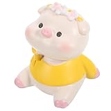 Statuette de bureau amusante en forme de cochon – cette décoration en résine s'accorde facilement avec différents styles décoratifs tels que le rustique, le champêtre ou les sculptures d'animaux mignons en résine