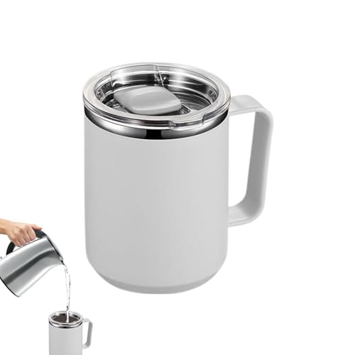 Vaso De Café De Metal: Recipiente Para Beber Con Retención De Calor, Taza Con Asa | Mantenimiento De Temperatura De Doble Pared Configuración Del Equipo De Hidratación Colección De Marco Con Agarre De