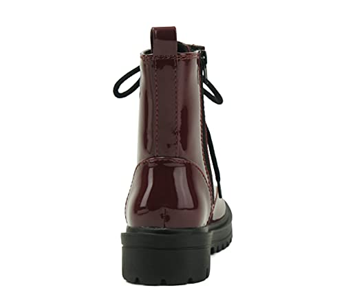 Image of Soda FIRM - Lug Sole Combat Ankle Bootie Lace up w /Side Zipper