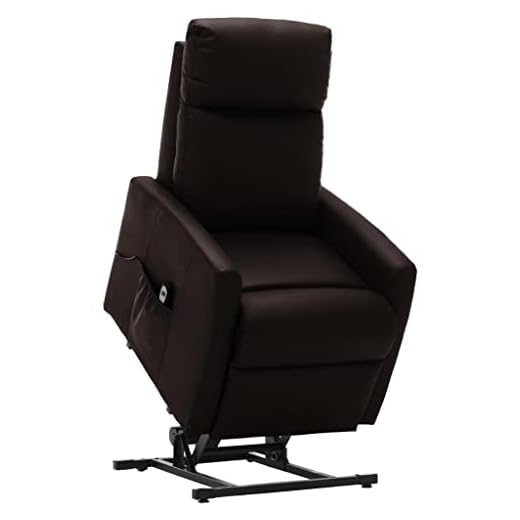 vidaXL Elektrisk reclinerfåtölj med uppresningshjälp brun konstläder