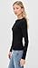 Madewell Women's Modal Rib Long Sleeve Crew, Jet Black, XL