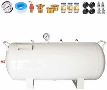 30L High Pressure Air Tank Kit, Large 7.9Gal Carbon Steel Storage, Durable Accessories for Aerospace & Auto Repair, Ideal for Workshop & Industrial Use