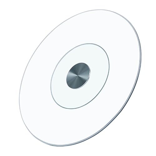Lazy Susan - Bandeja giratoria de vidrio templado de 61 cm para mesa de comedor, plato giratorio con rodamiento silencioso, perfecto para entretenimiento y servir (Ø 70 cm 27.5 pulgadas)